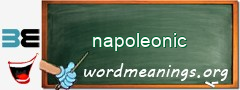 WordMeaning blackboard for napoleonic